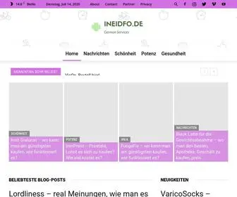 Ineidfo.de(Informationsportal über Nahrungsergänzungsmittel) Screenshot