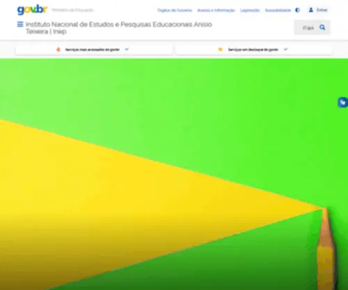 Inep.gov.br(Instituto Nacional de Estudos e Pesquisas Educacionais Anísio Teixeira) Screenshot