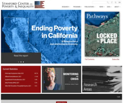 Inequality.com(The Stanford Center on Poverty and Inequality) Screenshot