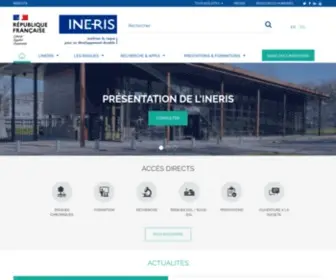 Ineris.fr(Institut national de l'environnement industriel et des risques) Screenshot