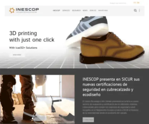 Inescop.com(INESCOP) Screenshot