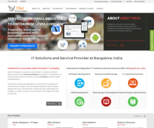 Inesttech.com(Offshore Product Development) Screenshot