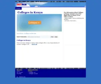 Inetnob.com(Easily Find Learning Institutions and Businesses in Kenya. Find Learning Institutions Branches) Screenshot