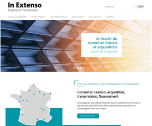 Inextenso-Finance.fr(In Extenso Finance & Transmission) Screenshot