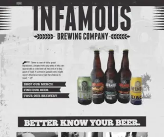 Infamousbrewing.com(Infamous Brewing Company) Screenshot