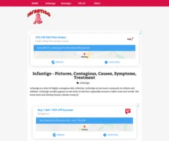 Infantigo.xyz(Pictures, Contagious, Causes, Symptoms, Treatment) Screenshot