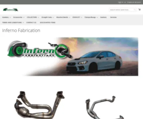 Infernofab.com(Inferno Fabrications custom high performance exhaust systems and Headers Subaru) Screenshot