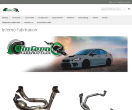 Infernofab.org(Inferno Fabrications custom high performance exhaust systems and Headers Subaru) Screenshot