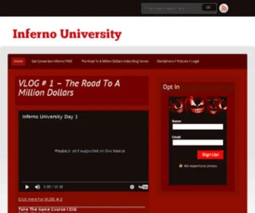 Infernouniversity.com(Inferno University) Screenshot