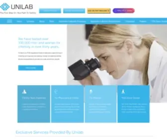 Infertilitylab.com(The First Step On Your Path To Fertility. Unilab) Screenshot