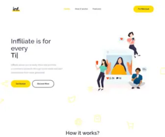 Inffiliate.com(An influencer marketing platform) Screenshot