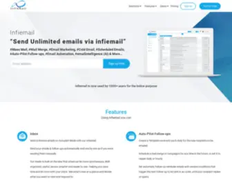 Infiemail.com(Send Unlimited emails via infiemail) Screenshot