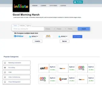 Infilate.com(Compare Digital Services In India Infilate) Screenshot