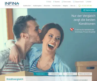 Infina.at(Wir von INFINA ermitteln den besten Kredit für Ihre Wohnbaufinanzierung) Screenshot