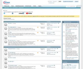 Infineonforums.com(The Infineon Developer Community) Screenshot