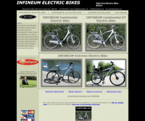 Infineumbike.co.uk(Electric Bikes from Infineum) Screenshot