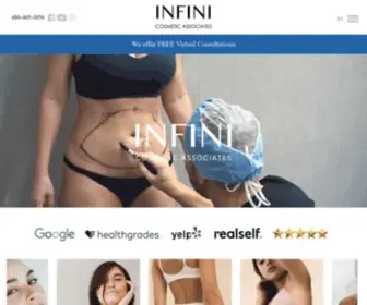 Infiniskin.com(Liposuction Center Scottsdale) Screenshot