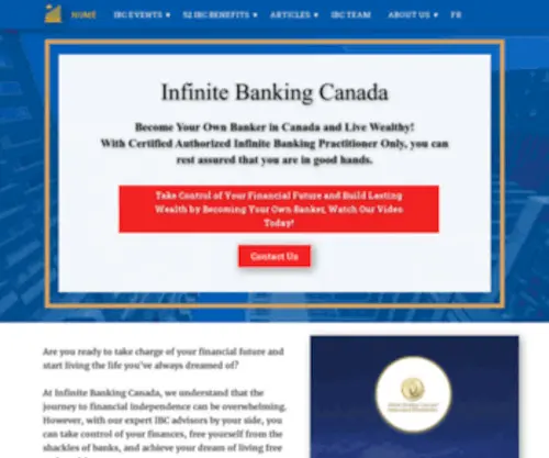 Infinitebankingcanada.com(Becoming Your Own Banker Canada) Screenshot