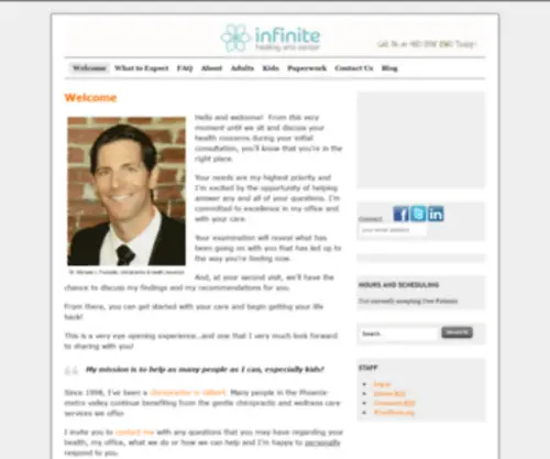 Infinitehealingarts.com(Gilbert Chiropractor) Screenshot