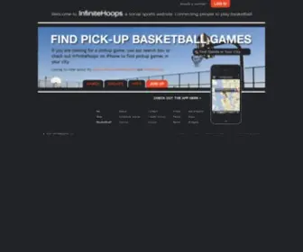 Infinitehoops.com(Pickup basketball games) Screenshot