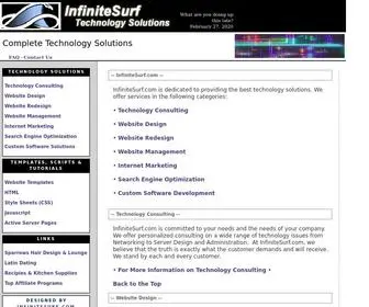 Infinitesurf.com(Technology Solutions) Screenshot