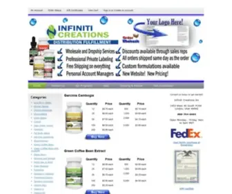 Infiniticreationsllc.com(Wholesale Nutritional Supplements) Screenshot