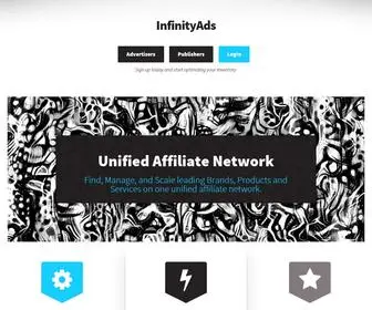 Infinityads.com(InfinityAd's unified affiliate network) Screenshot