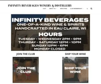 Infinitybeverages.com(Kind Wines & Spirits Handcrafted in Eau Claire) Screenshot