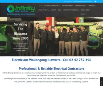 Infinityenergysolutions.com.au(Wollongong Electricians) Screenshot