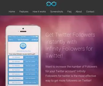 Infinityfollowers.com(Infinity Twitter Followers) Screenshot