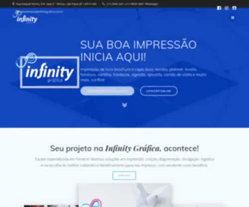Infinitygrafica.com.br(Imprima seu Livro Online muito fácil) Screenshot