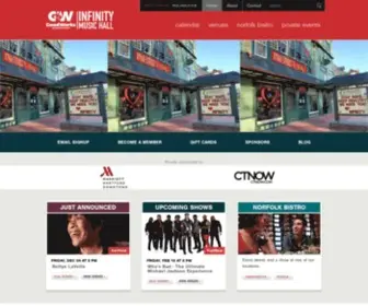 Infinityhall.com(Infinity Music Hall & Bistro Connecticut) Screenshot