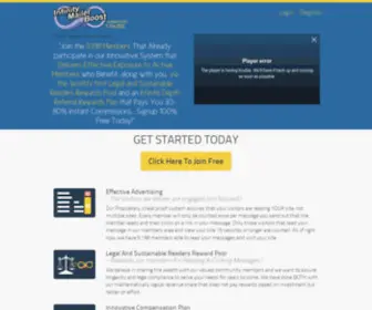 Infinitymailerboost.com(Frank Bauer recommends to Get Infinite Traffic) Screenshot