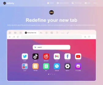 Infinitytab.com(The infinity new tab) Screenshot