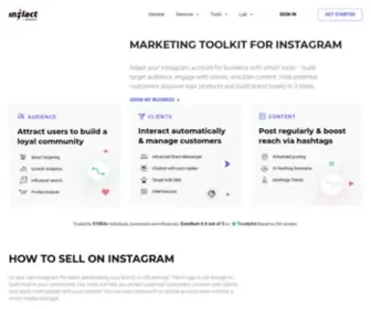 Inflact.com(Marketing toolkit for Instagram) Screenshot