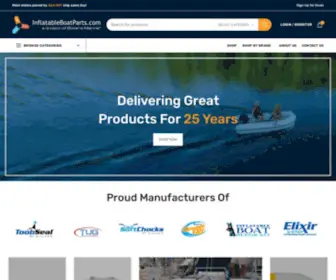 Inflatableboatparts.com(Inflatable Boat Parts and Accessories For all Major Brands of Inflatables) Screenshot