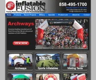 Inflatablefusion.com(Custom Advertising Inflatables) Screenshot