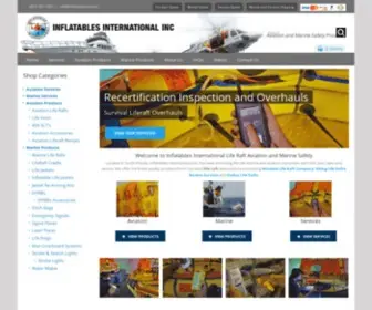 Inflatablesintl.com(Supplier of marine and aviation life raft inflatables and safety equipment) Screenshot