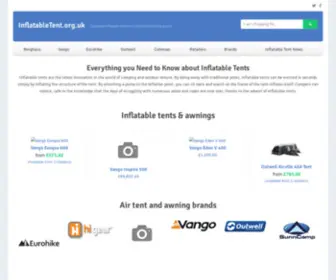 Inflatabletent.org.uk(Compare inflatable tents and find the best low prices) Screenshot