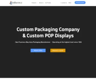 Influencecommunications.com(Custom Box Packaging Company) Screenshot