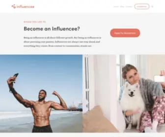 Influencee.com(Cutting-Edge Influencer Advertising Platform) Screenshot