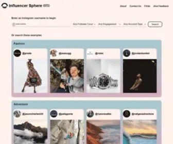 Influencersphere.ai(Influencer Sphere) Screenshot
