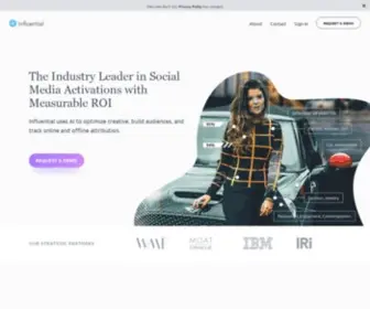 Influential.co(The Leader in Branded Content Conversion) Screenshot