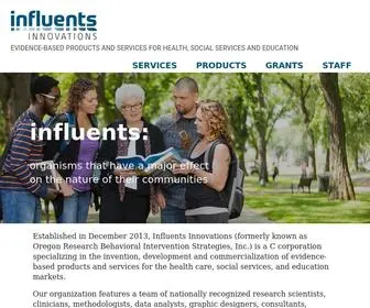 Influentsin.com(Evidence-based products and services for health, social services and education) Screenshot