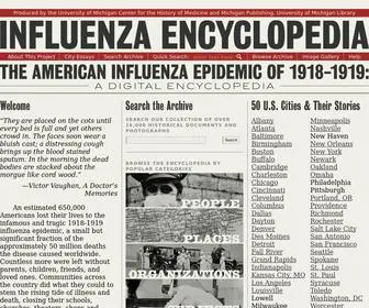 Influenzaarchive.org(The American Influenza Epidemic of 1918) Screenshot