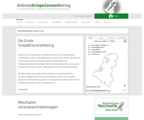 Influenzanet.eu(De grote griep en corona meting) Screenshot