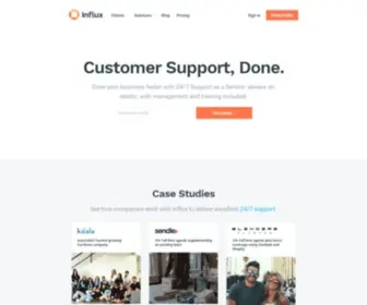Influx.com(Customer Support) Screenshot