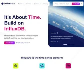 InfluxDb.com(InfluxDB Times Series Data Platform) Screenshot