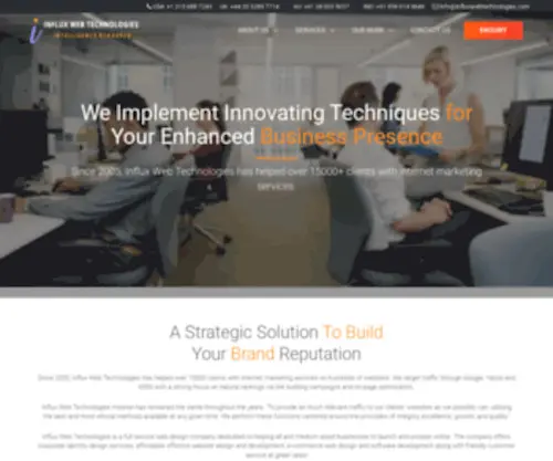 Influxwebtechnologies.com(SEO India) Screenshot