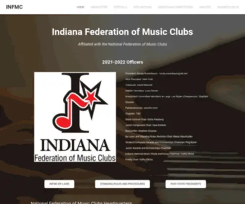 INFMC-Music.org(Indiana Arts Festival) Screenshot